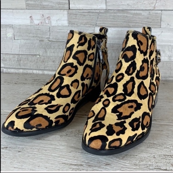 Blondo Women’s 6.5M Waterproof Tami Calf Hair Leopard Ankle Boot NEW - Picture 8 of 8